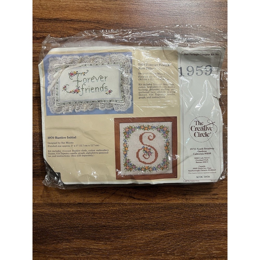 1989 The Creative Circle FOREVER FRIENDS #1959 Mini Pillow Kit Sealed